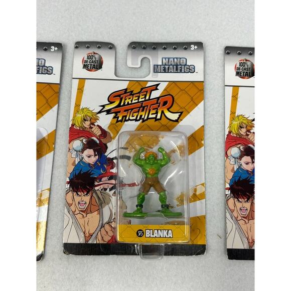 Nano Metalfigs Street Fighter Lot Of 3 Blanka / Ryu / Sagat - NEW in Package - Picture 3 of 7